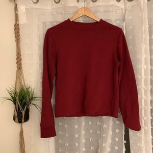 Red cropped sweatshirt